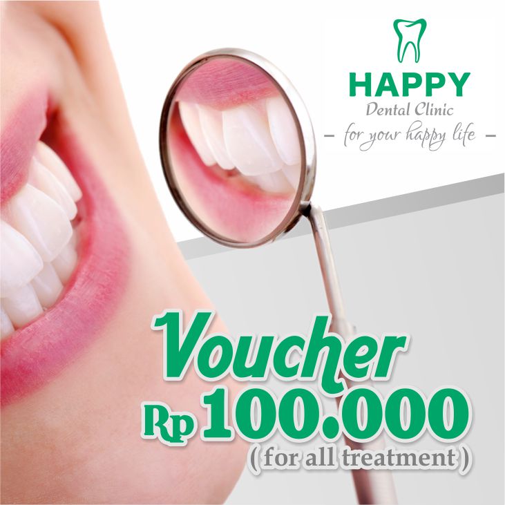 Kupon Voucher Rp. 100.000 dari Happy Dental Clinic