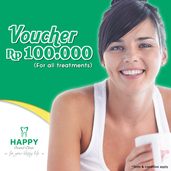 Voucher Rp 100.000 from Happy Dental Clinic