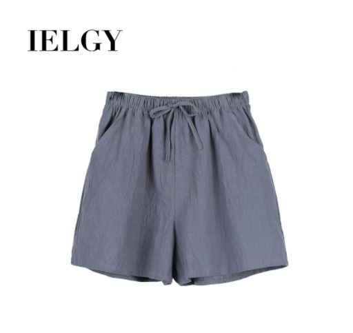 IELGY Loose linen cotton linen large size student sports casual shorts female wide leg pants