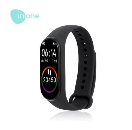 Inone Smartband Bracelet Black Bluetooth Fitness tracker Colour Display, HeartRate, Waterproof