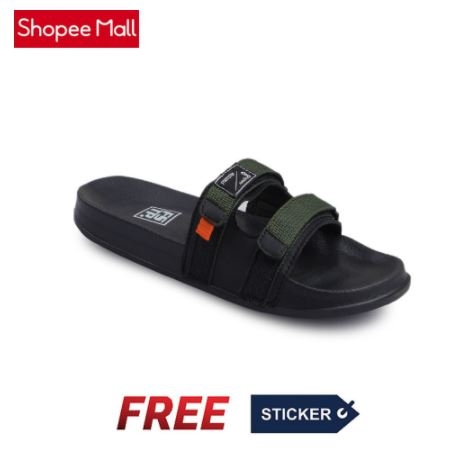 Sandal Pria Slide Footstep Footwear - Uno Green Army