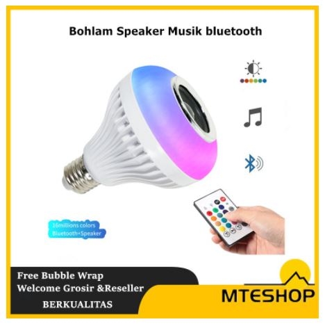 Bohlam Speaker Musik Bluetooth 2 in 1 - Lampu Speaker LED - PL888