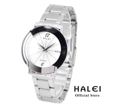 Haleiwatch Official Store Garansi Resmi tahan Air Terbaru jam tangan original halei 457M Silver