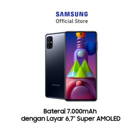 Samsung Galaxy M51 - Black (Battery 7000 mAh - Khusus Pulau Jawa)