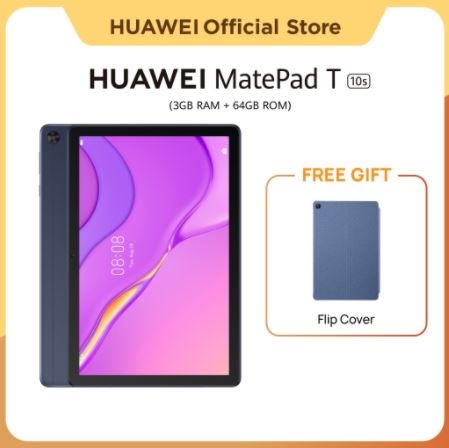 Huawei MatePad T10s 10.1 Inch [3+64GB] Full HD Display | Eye Protection | FREE Flip Cover
