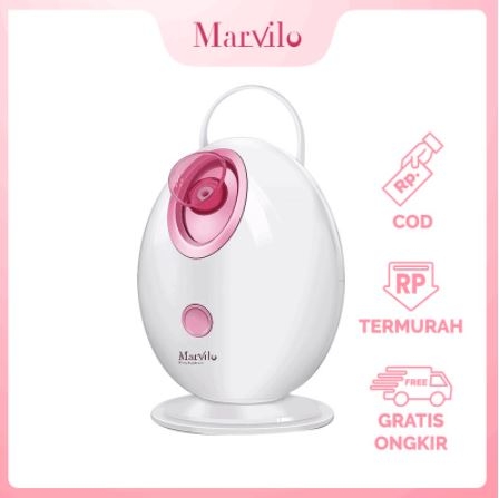 Marvilo Face Steamer Alat Spa Pelembab Wajah Warna Pink