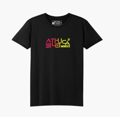 Athletica Official Shop - Glean Black | T-Shirt Pria | Kaos Olahraga