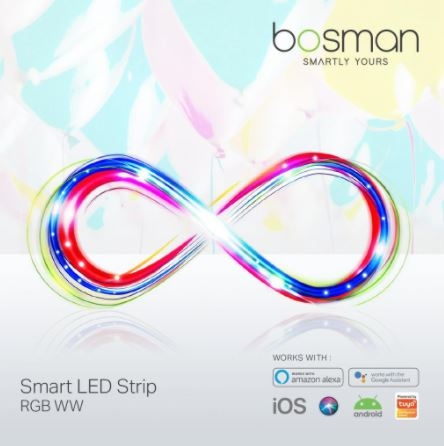 Bosman Smart LED Strip 2M/Roll - LED Light Wifi Control IoT Smart Home