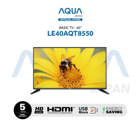AQUA JAPAN LE40AQT8550 LED TV 40 Inch HD USB HDMI