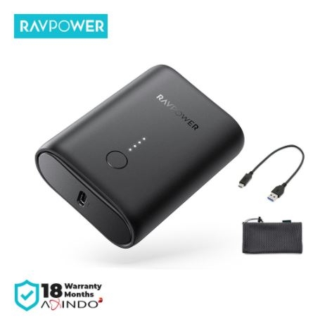 RAVPower Mini Powerbank 10000mAH with PD18W + QC3.0 Black [RP-PB194]
