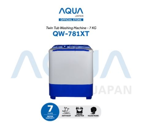 AQUA JAPAN Mesin Cuci 2 Tube 7 Kg QW-781XT