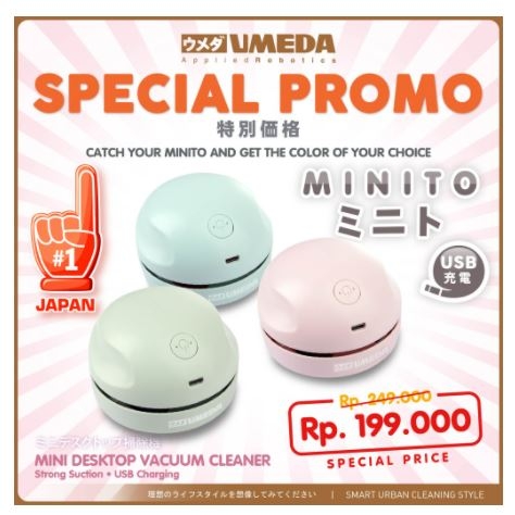 Umeda Minito USB charging Mini Lightweight Vacuum Cleaner