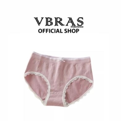 Vbras Offical Shop BR219 Celana Dalam Sexy Gaya Korea Katun Underwear Cewek Polos