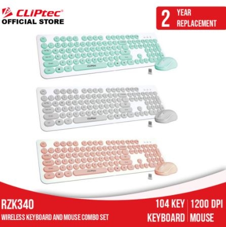 CLIPtec - RZK340 / Young Air Wireless Keyboard and Mouse Combo Set Promo