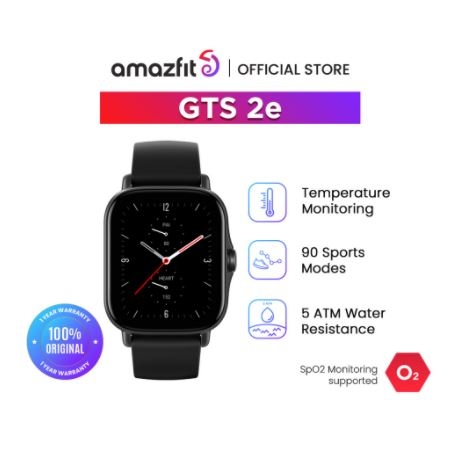 Amazfit GTS 2e Fashion Elegant Smartwatch SpO2 GPS 14 Days Long Battery Life GTS2 E
