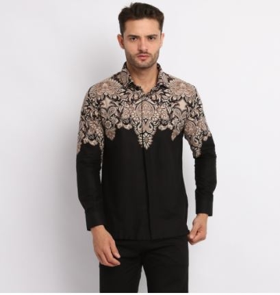 GUMILAR BATIK 1.3 Kemeja Batik Casual Formal Pria Lengan Panjang LS - Baju Atasan Top Man Shirt Maginot
