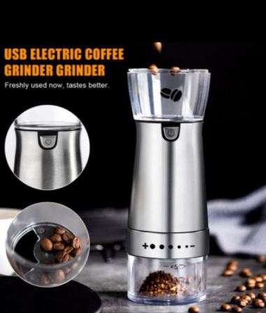USB Coffee Grinder Giling Kopi Portable electric Batere Rechargeable