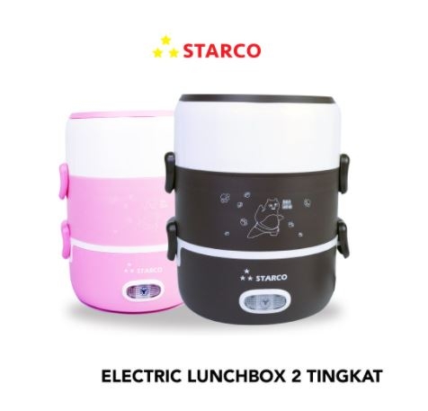 Starco Electric Lunchbox Mini Rice Cooker 2 Tingkat SRC-202