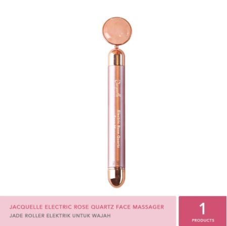 Jacquelle Electric Rose Quartz Face Massager - Jade Roller Elektrik untuk Wajah