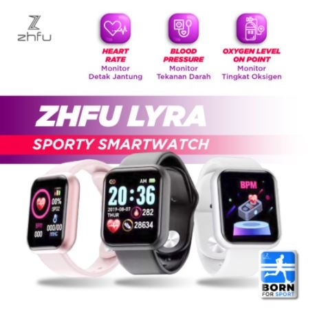 Zhfu Lyra Smart Watch Jam Tangan Pintar Sport Health Heart Rate Oxygen Smartwatch