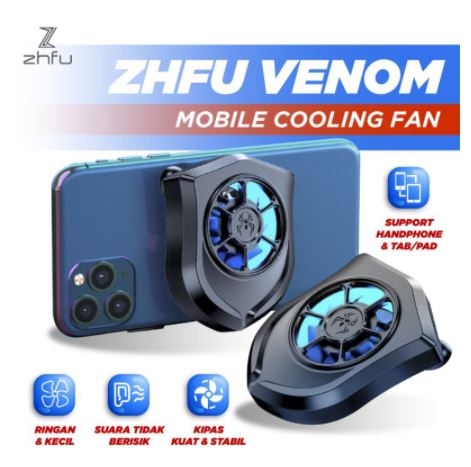 Zhfu Venom Mobile Cooling Fan Kipas Pendingin Handphone Universal Pubg Mlbb