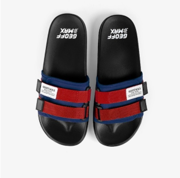 Geoff Max Official - Freddo Navy Red | Slippers | Sandal Pria