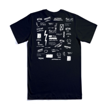Yesterday T-Shirt Abstract Black