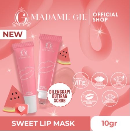 Madame Gie Sweet Lip Mask - Masker Scrub Bibir Cerah