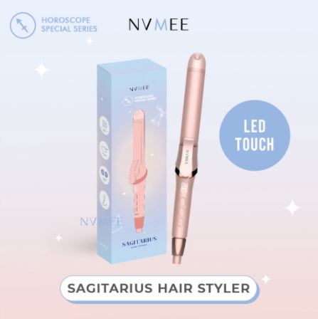 NVMEE - Alat Pengeriting dan Pelurus Rambut 2in1 LED Touch Sagitarius Hair Styler