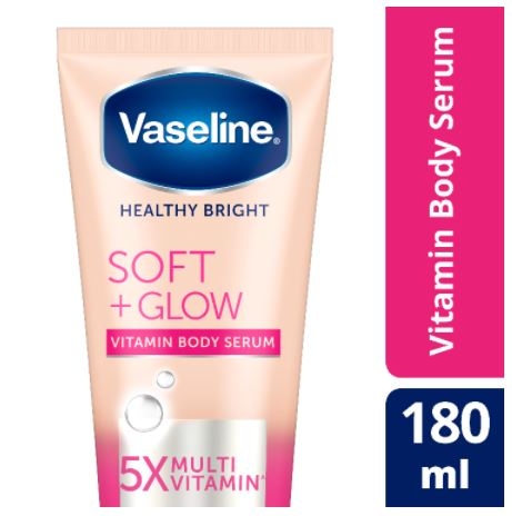 Vaseline Hand Body Lotion Soft Glow 180 Ml - Serum Kulit, Serum Badan, Serum Glow