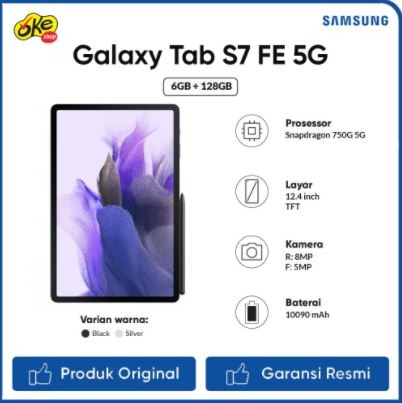 Samsung Galaxy Tab S7 FE 5G Smartphone (6GB / 128GB)