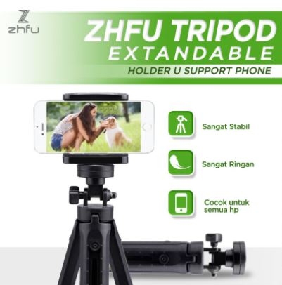 Zhfu Tripod Extendable Holder U Support Phone Tongsis