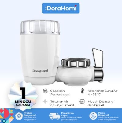 DoraHomi Water filter purifier alat penyaring penjernih air kran sumur 9 Lapisan