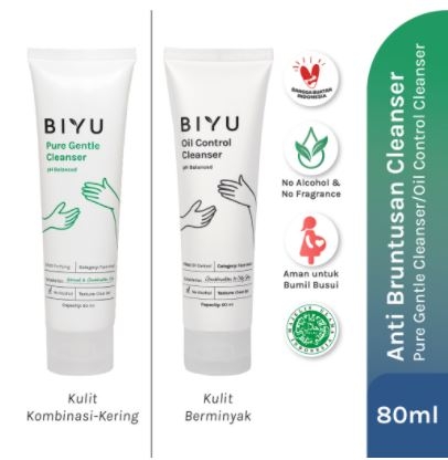 BIYU Oil Control Cleanser/ Pure Gentle Cleanser- Face Wash