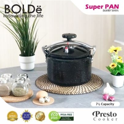 BOLDe Super Pan Panci Presto / Presto Pan Granites Black 7 L