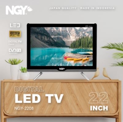 NGY LED TV Digital HD 19 22 in / Televisi HDMI USB | 1908 2208 NAGOYA