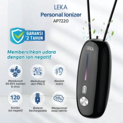 LEKA AP7220 Personal Ionizer - Portable Purifier Kalung Necklace Ion Negatif