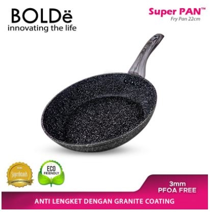 BOLDe Super Pan Penggorengan / Fry Pan Black Dark Knight 22 cm