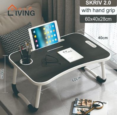 Living Mart - SKRIV 2.0 Meja Lipat Serbaguna Dengan Pegangan Tangan / Laptop Desk With Hand Grip