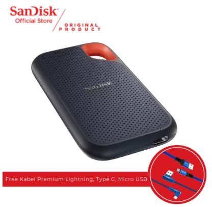 SanDisk Extreme PORTABLE SSD E61 - 500GB up to 1050MBps TYPE C USB 3.1 Free 3 Kabel Premium