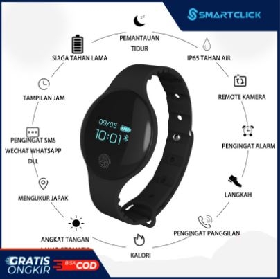 Smartwatch TLW 08 Original 100% Smartband Support Android dan iPhone