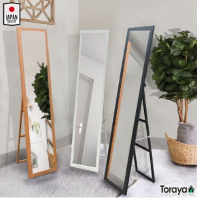 TORAYA - Cermin Berdiri Putih Standing Mirror Minimalis Murah MR-145N ST