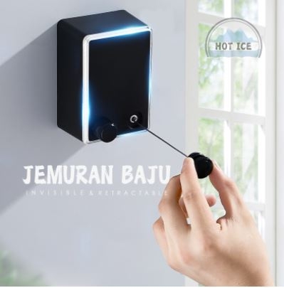 Jemuran Baju Portable Indoor Outdoor Retractable Tali Clothesline Bahan Stainless