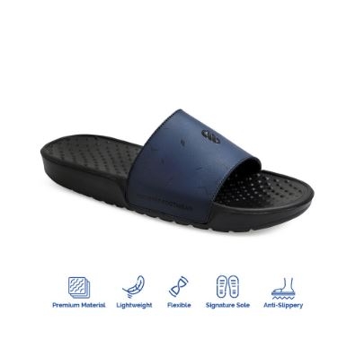 Sandal Pria Slide Footstep Footwear - Audi Blue Navy
