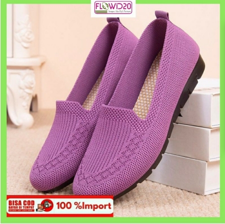 flat shoes rajut import 101 sepatu rajut wanita import