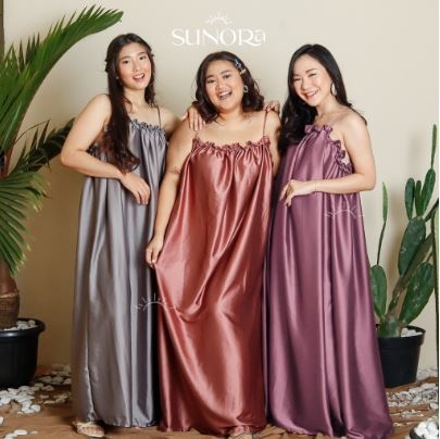 SUNORA WINDY Premium Maxi Dress Wanita Korea Casual