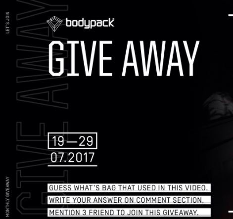  Bodypack Give Away July 2017