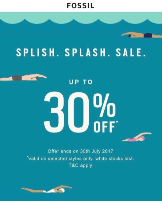  Discount up to 30% from Fossil Store July 2017