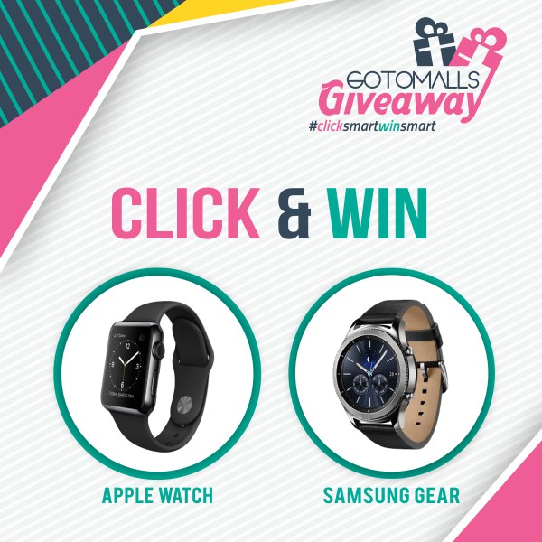  Click & Win Smartwatch at Gotomalls Giveaway July 2017