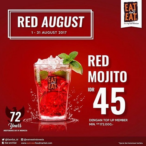  Harga Spesial untuk Red Mojito di Eat & Eat Agustus 2017